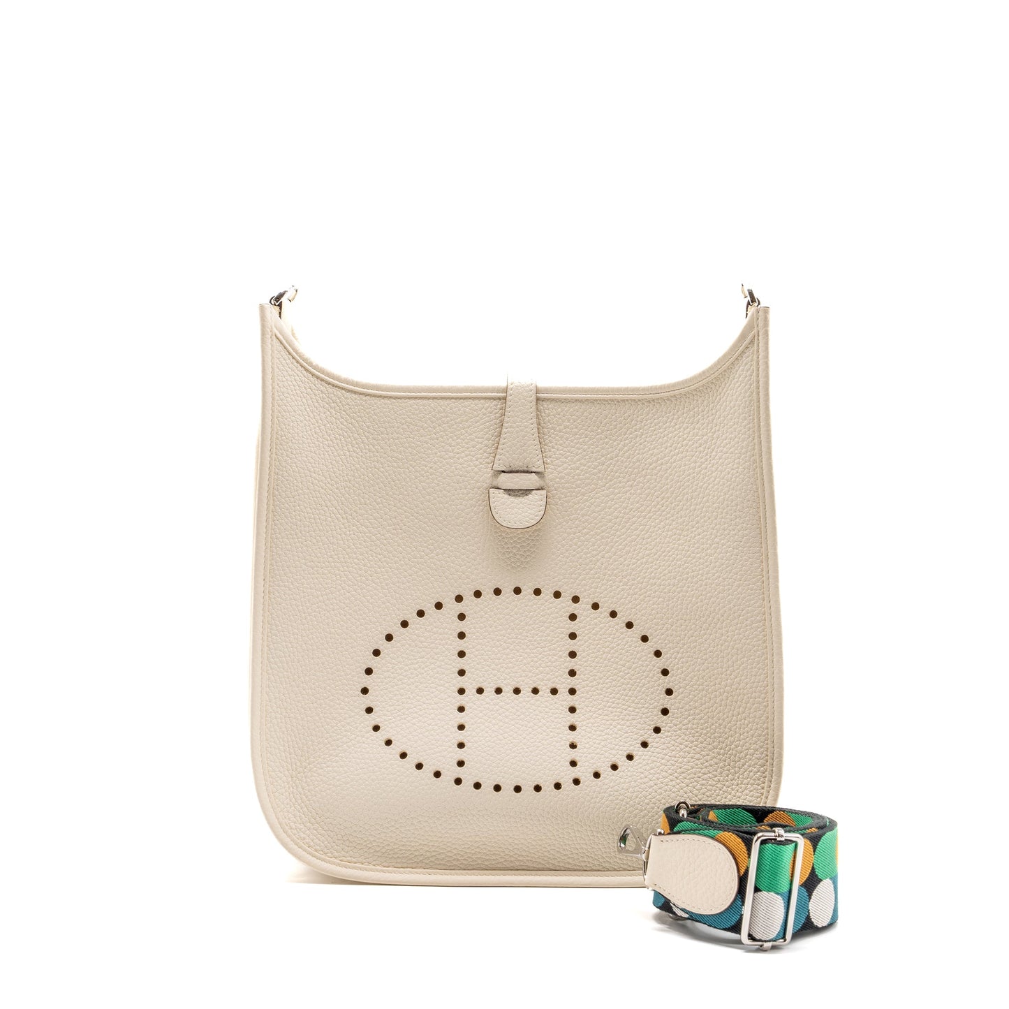 Hermes Evelyne 29 Clemence Nata with multicolour strap SHW Stamp Z