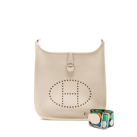Hermes Evelyne 29 Clemence Nata with multicolour strap SHW Stamp Z