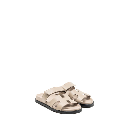 Hermes size 37 chypre sandal beige mastic