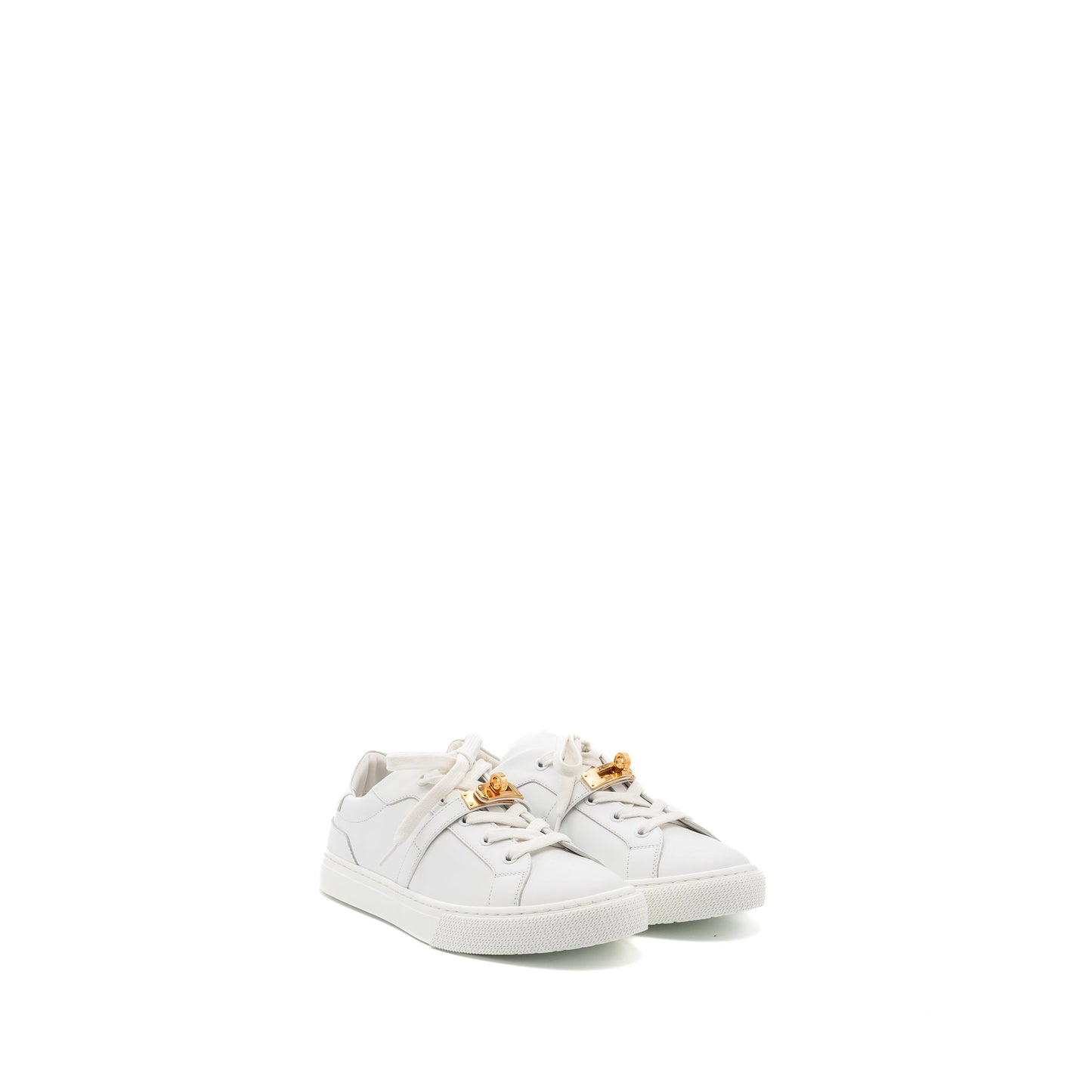 Hermes Size 38.5 Day Sneakers White RGHW
