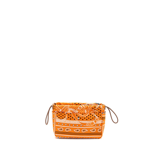 Hermes Fourbi 20 pouch silk / nylon orange SHW stamp X