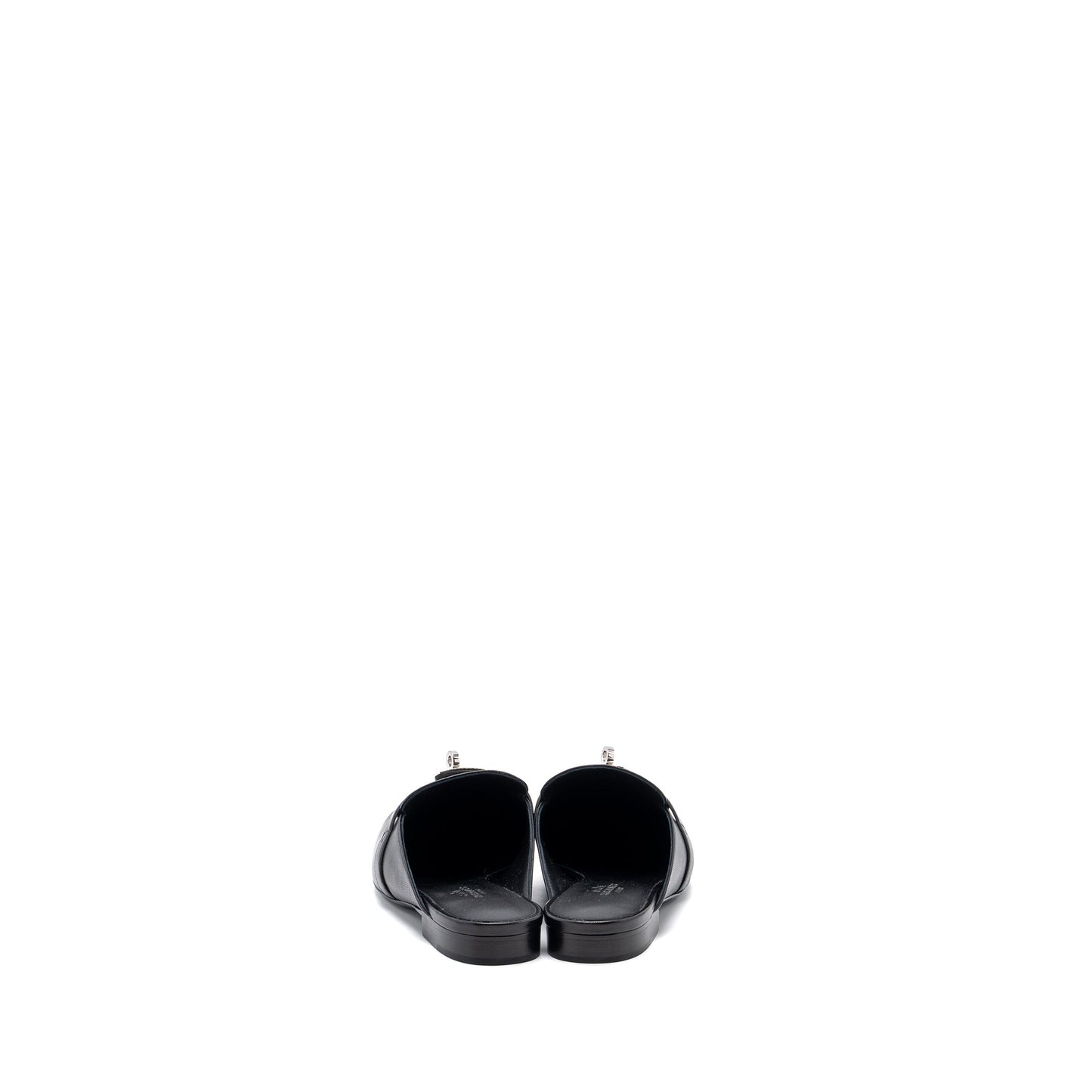 Hermes size 38 oz mule calfskin black SHW