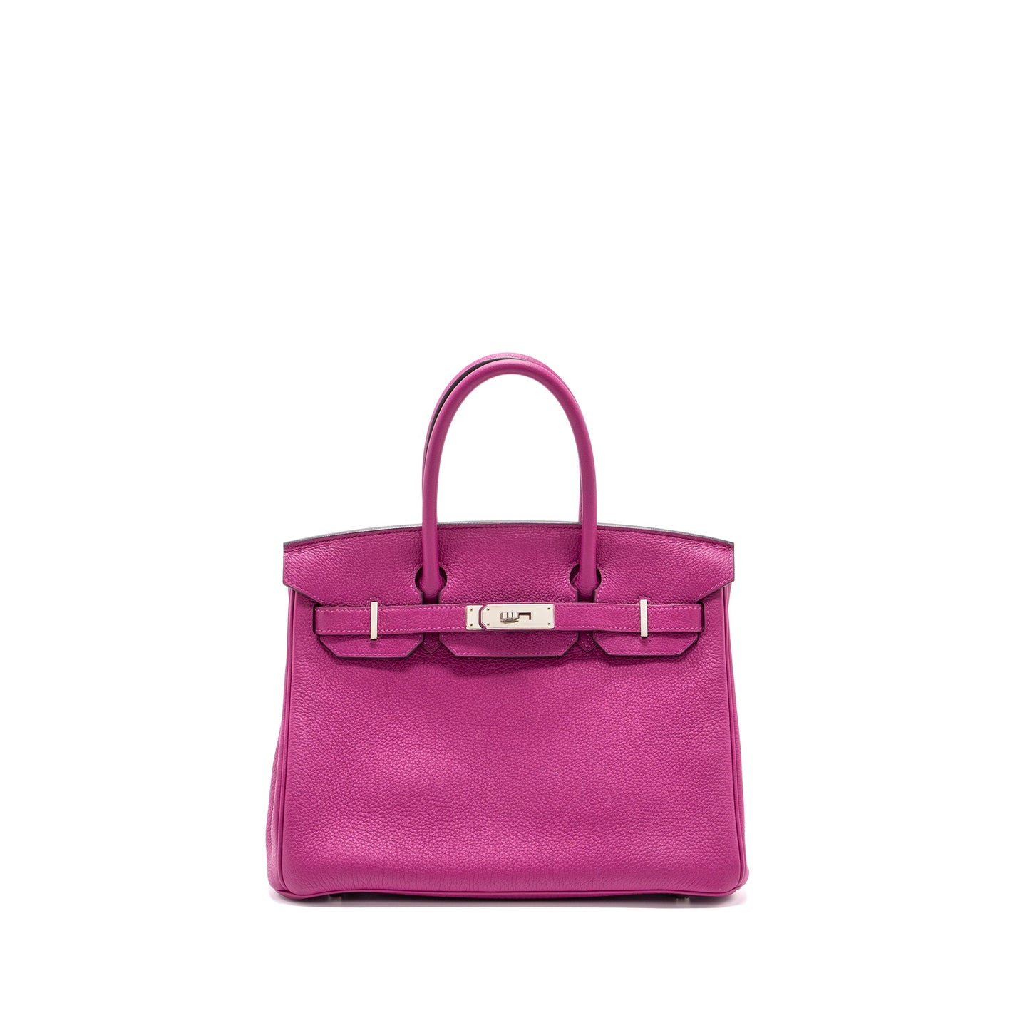 Hermes birkin 30 togo rose pourpre SHW stamp A