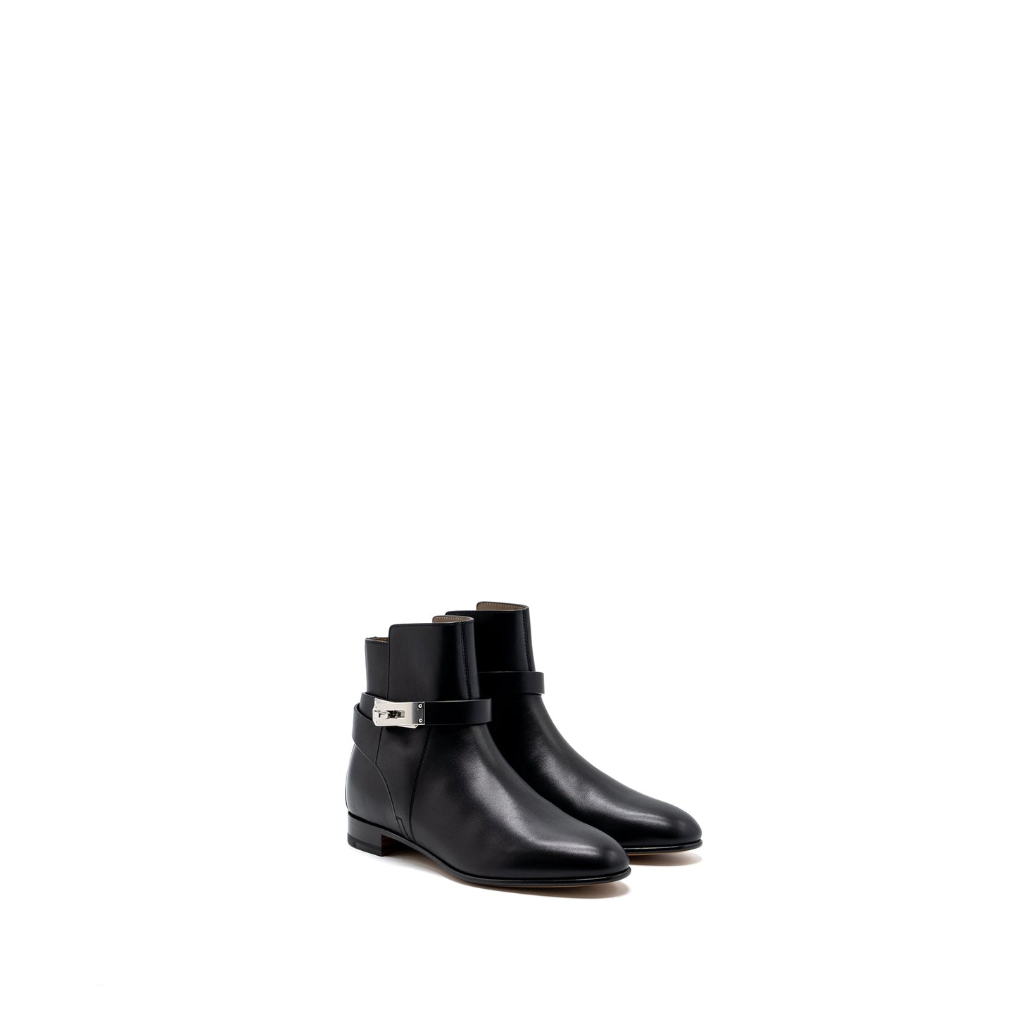 HERMES SIZE 36 NEO ANKLE BOOTS CALFSKIN BLACK SHW