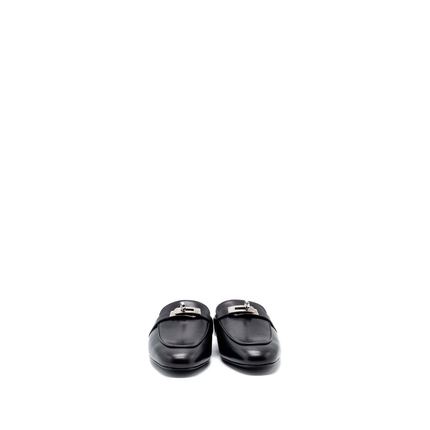 Hermes size 38 oz mule calfskin black SHW