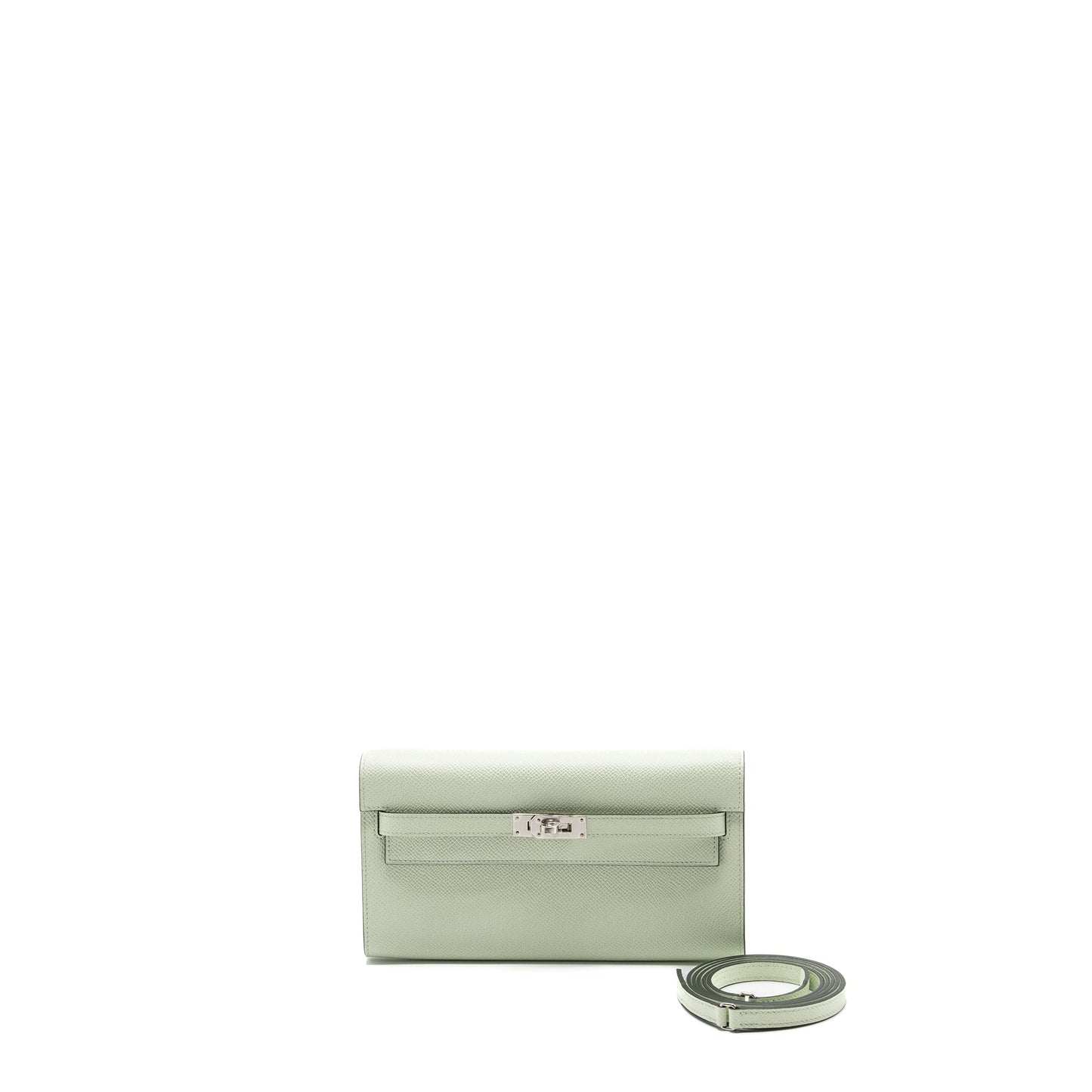 Hermes Kelly To Go Epsom Vert Fizz SHW Stamp B