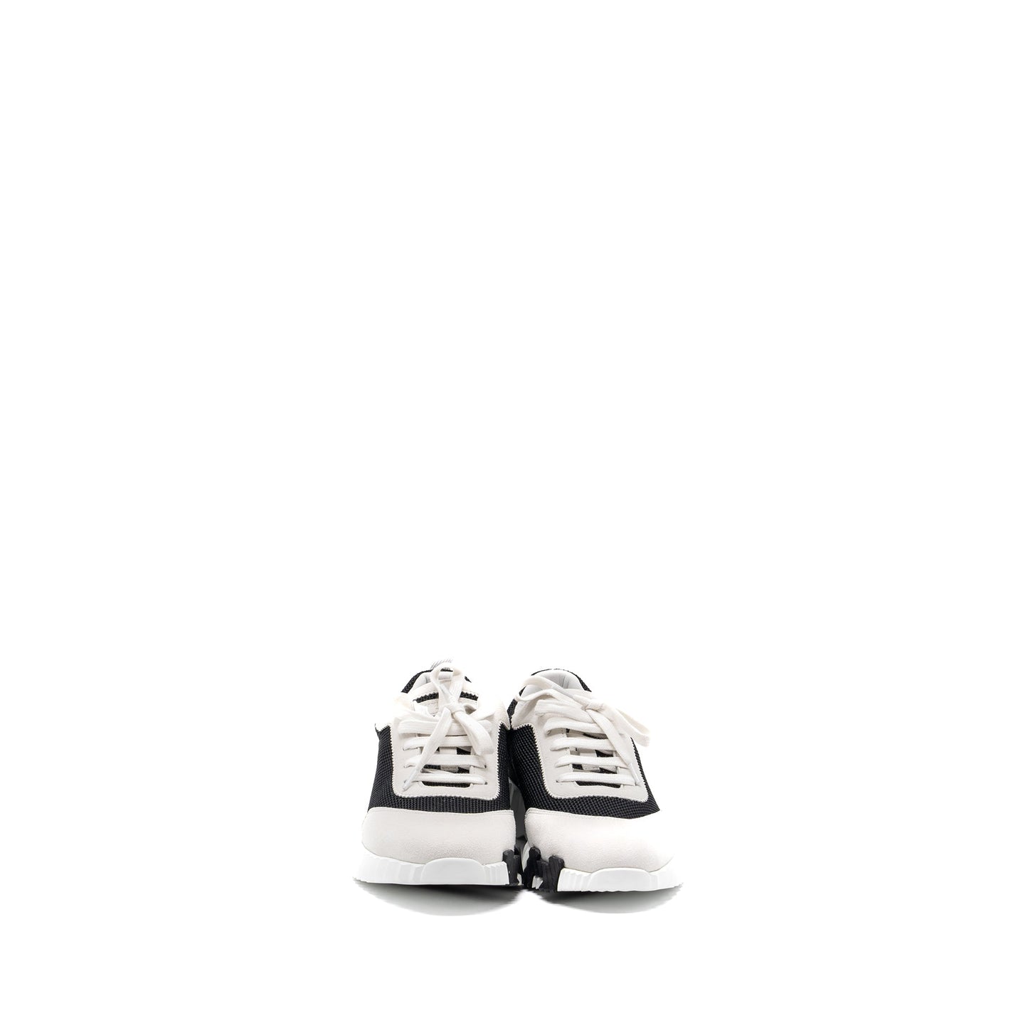 Hermes Size 39.5 Femme Bouncing Sneaker White/ Black