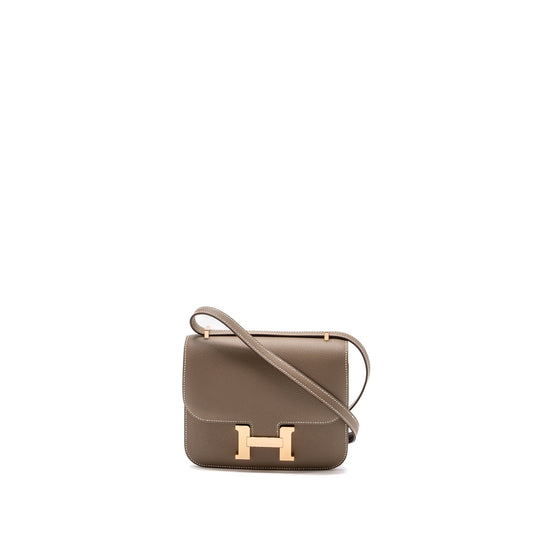 Hermes mini constance Epsom etoupe RGHW stamp B