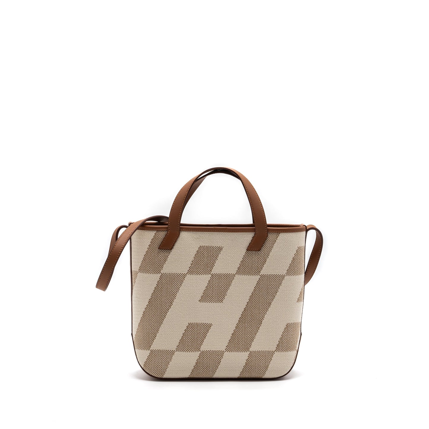 Hermes Cabas H En Biais 27 Bag Naturel/Gold Stamp Z