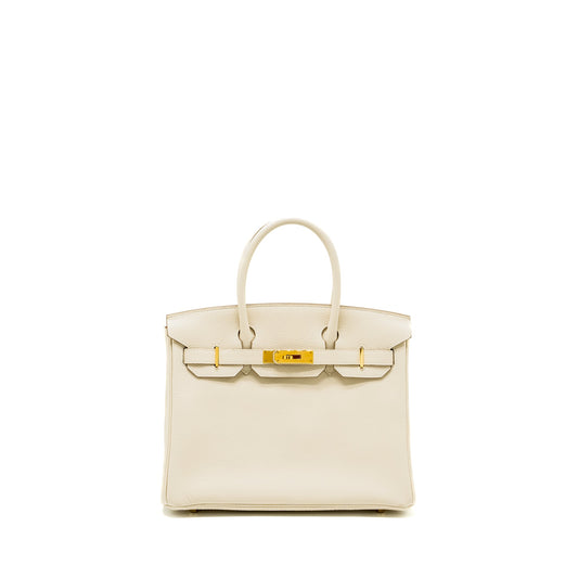 Hermes Birkin 30 Togo Craie GHW Stamp X