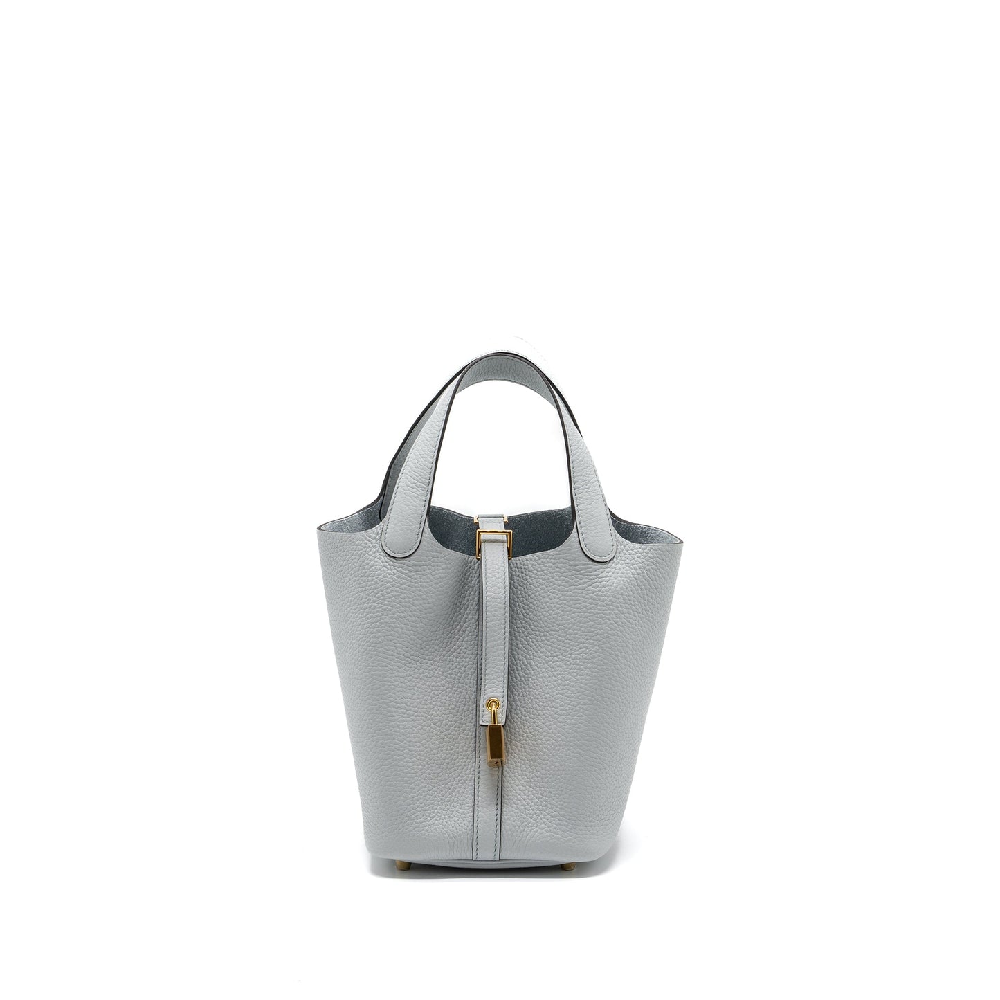 Hermes Picotin 18 Clemence Blue Pale GHW Stamp B