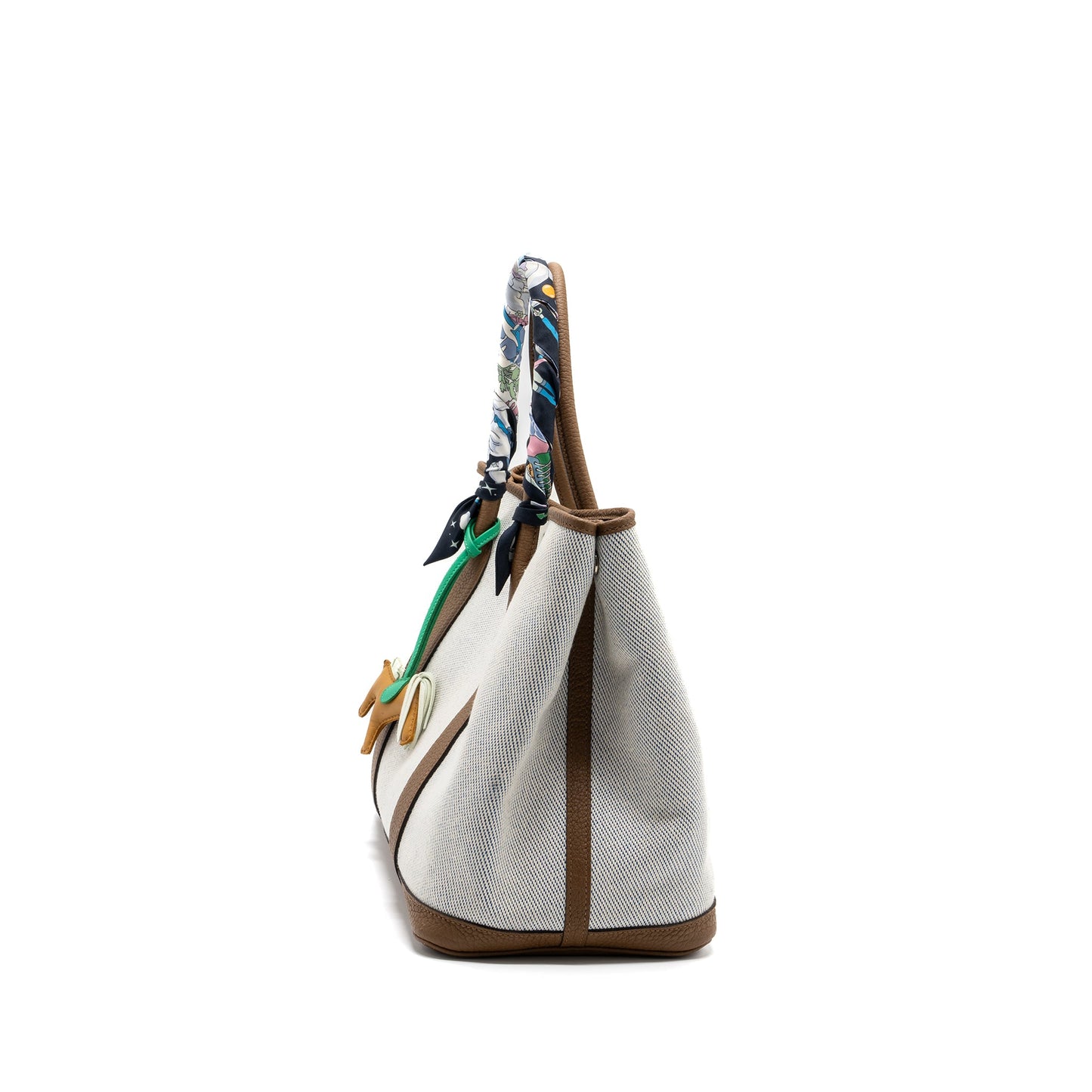 Hermes Garden Party 36 Negonda/Canvas Ecru/Alezan/Blue Bill SHW Stamp Z