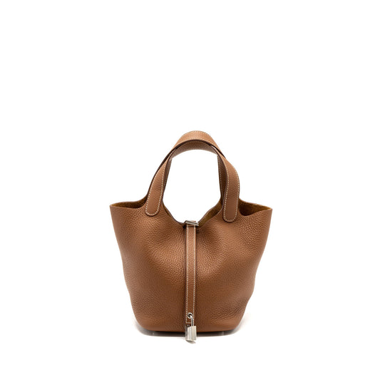 Hermes Picotin 18 Clemence Gold SHW Stamp Z