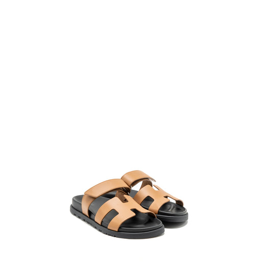 Hermes Size 37 Chypre Sandals Naturel