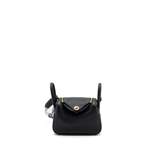 Hermes mini lindy celemence black GHW stamp B