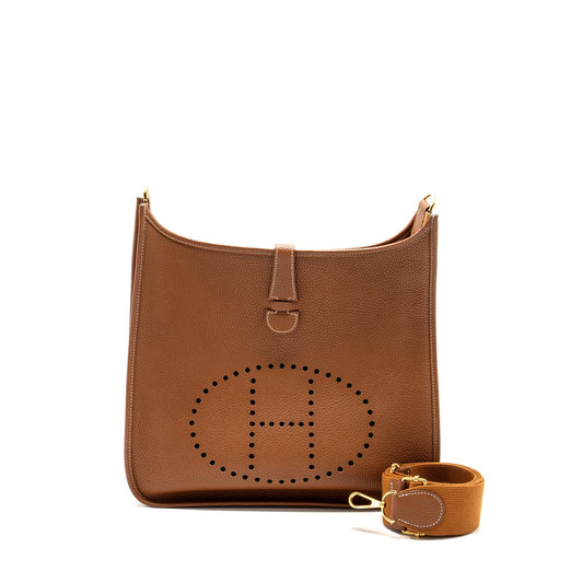 Hermes Evelyne 33 Clemence Gold GHW Stamp D