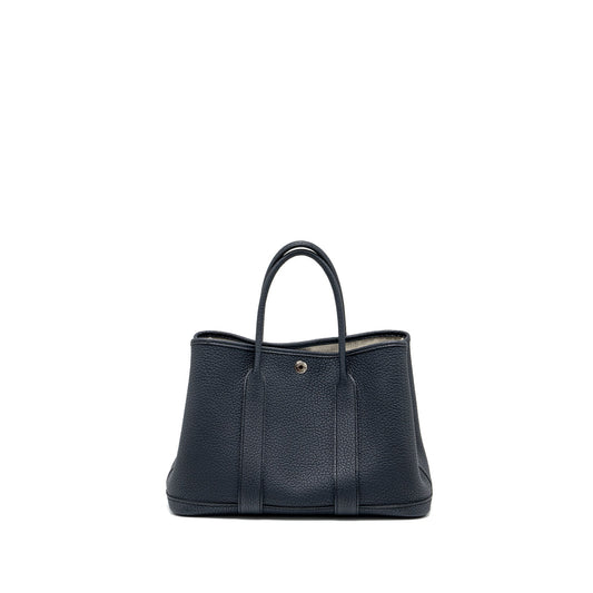 Hermes Garden Party 30 Negonda Bleu Indigo SHW Stamp Z