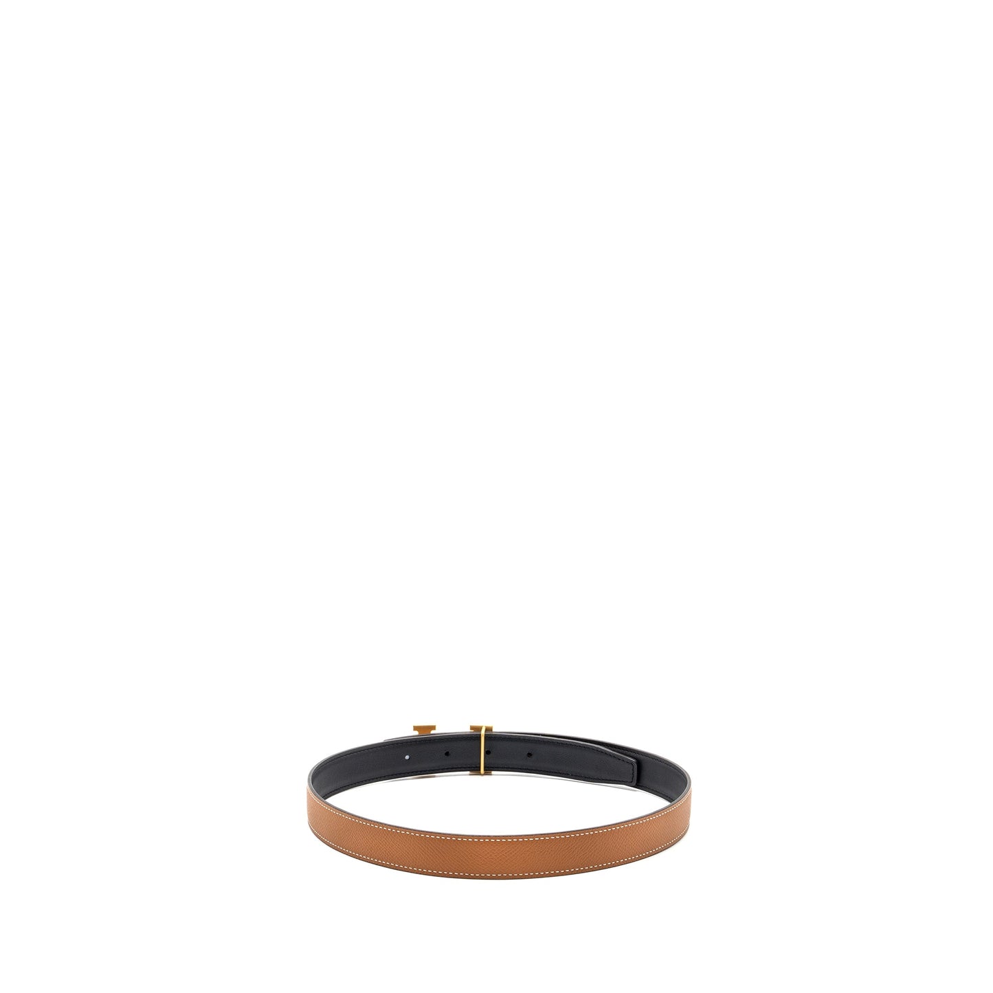 Hermes 65cm double sided 24mm belt gold / black GHW stamp U