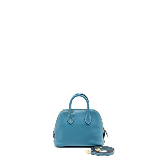 Hermes mini bolide evercolor new blue jean GHW stamp B