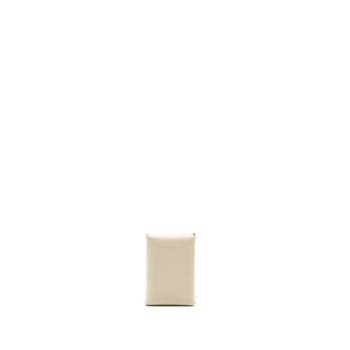 Hermes Calvi Duo Card Holder Epsom Nata SHW Stamp U