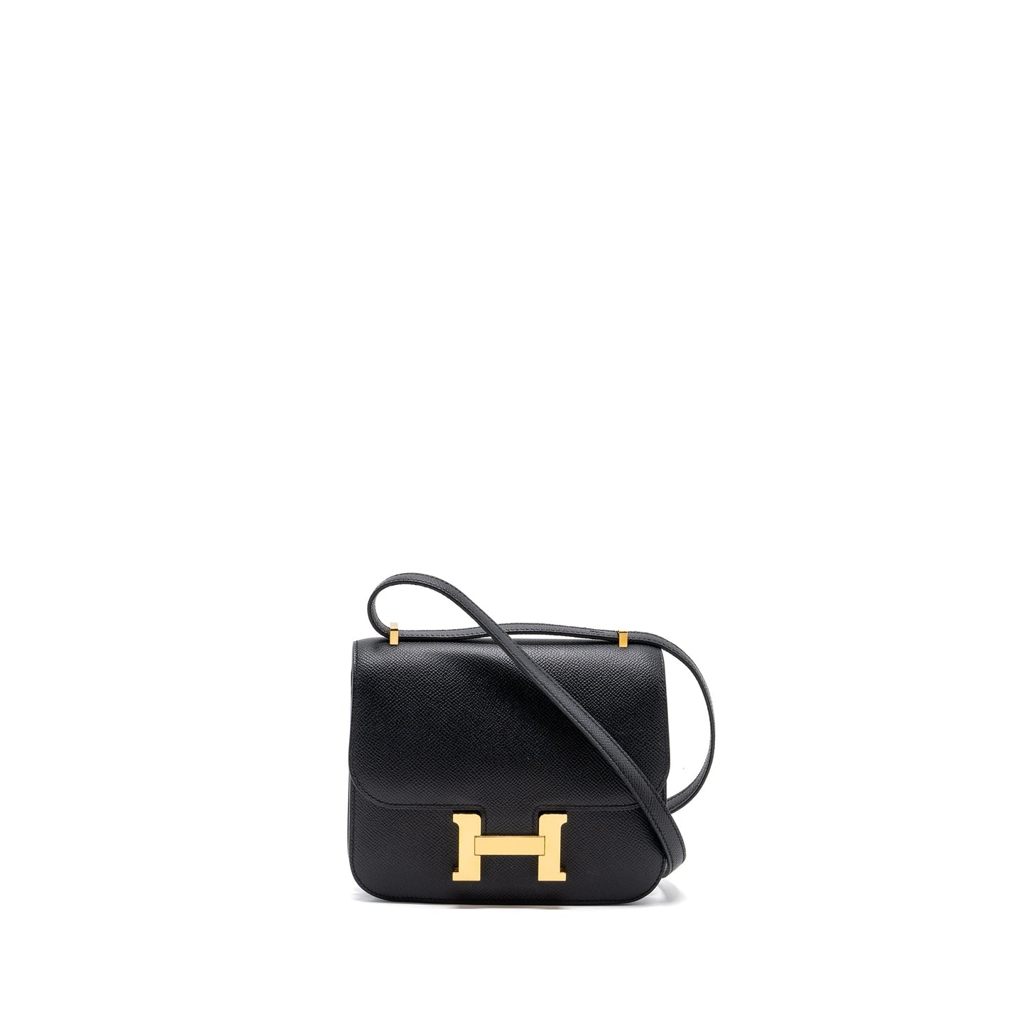 Hermes Mini Constance Epsom Black GHW Stamp U