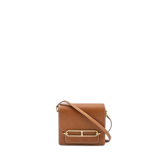 Hermes Mini Roulis Barenia Faubourg 34 Fauve LGHW Stamp D