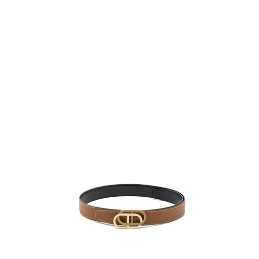 Hermes size 90 32mm double side belt with limited edition buckle gold / black GHW stamp Y