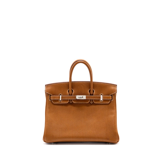 Hermes Birkin 25 Barenia Faubour 34 Fauve SHW Stamp Z