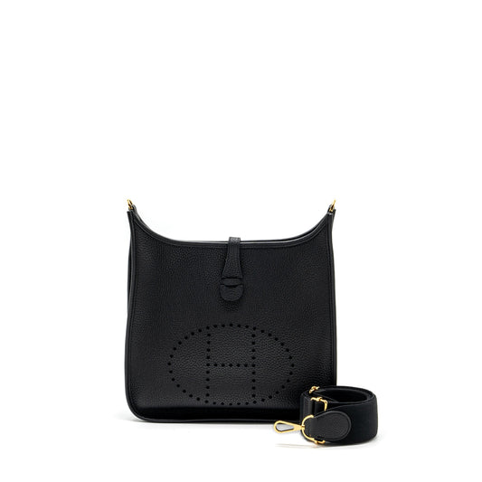 Hermes Evelyne 29 Clemence Black GHW Stamp Z
