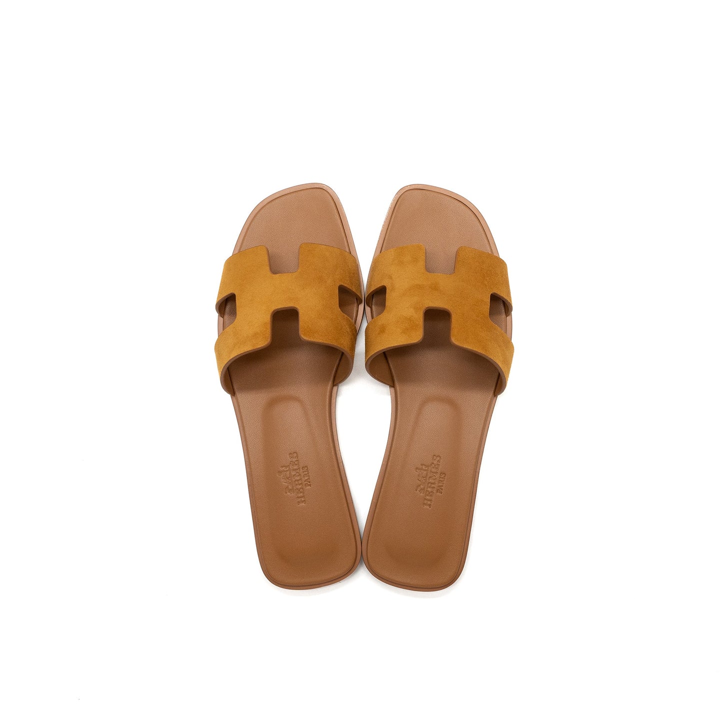 Hermes Size 36 Oran Sandals Chèvre Velours Natural