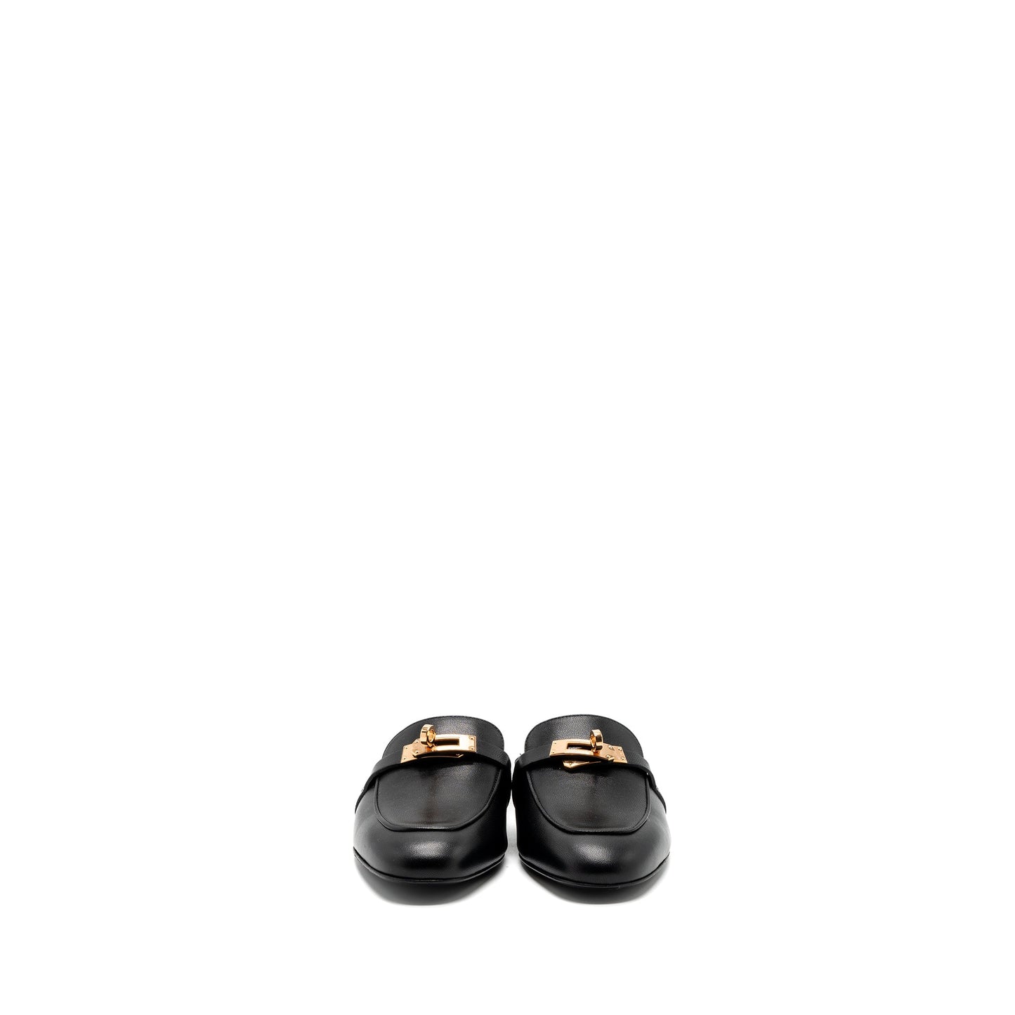 Hermes Size 37 oz mule goatskin black RGHW