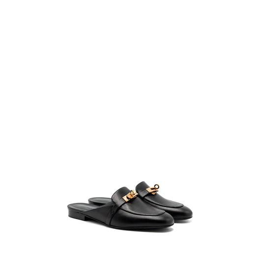 Hermes Size 37 oz mule goatskin black RGHW