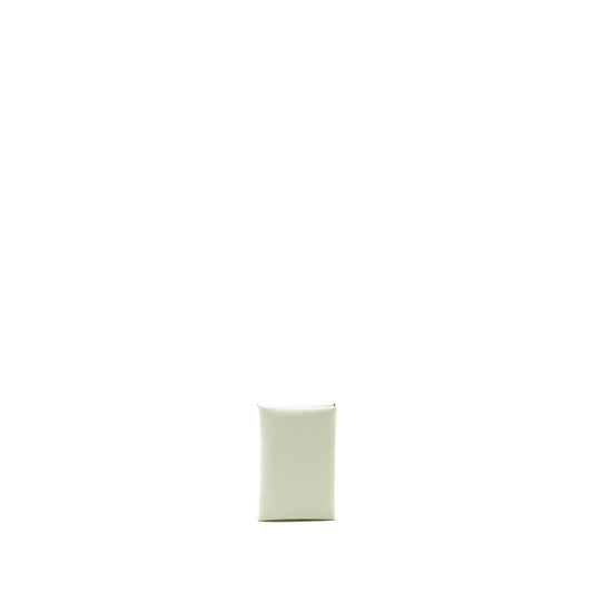 Hermes Calvi Card Holder Epsom Vert Fizz SHW stamp U