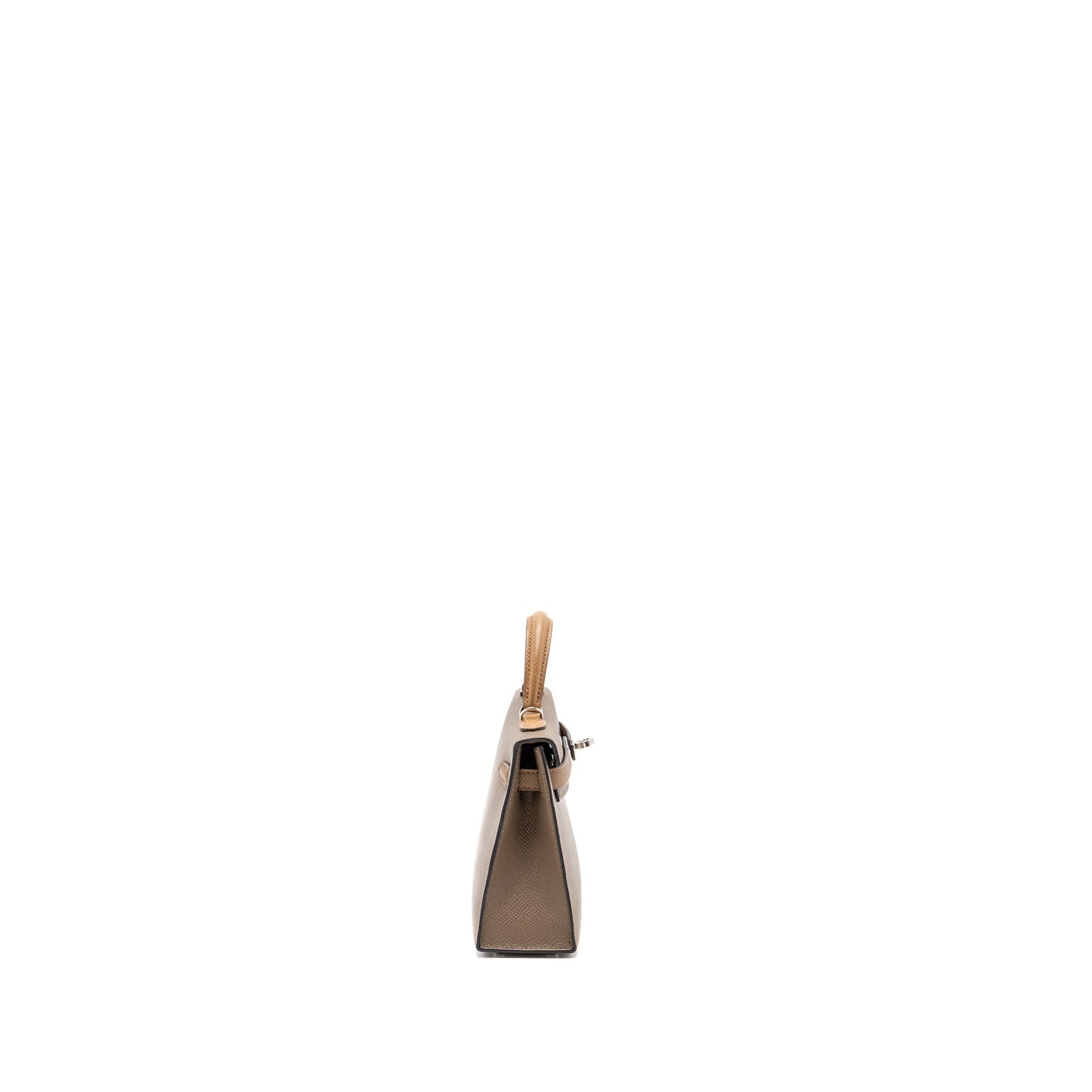 Hermes Mini Kelly II Epsom Etoupe/Alezan/Biscuit SHW Stamp Z