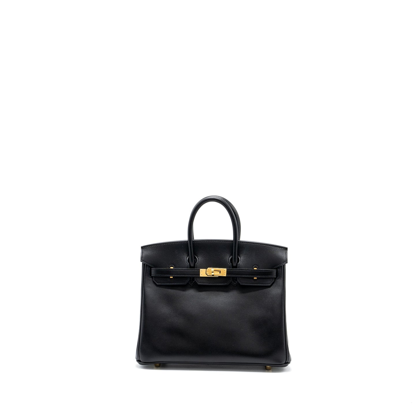 Hermes birkin 25 tadelakt leather black GHW stamp U