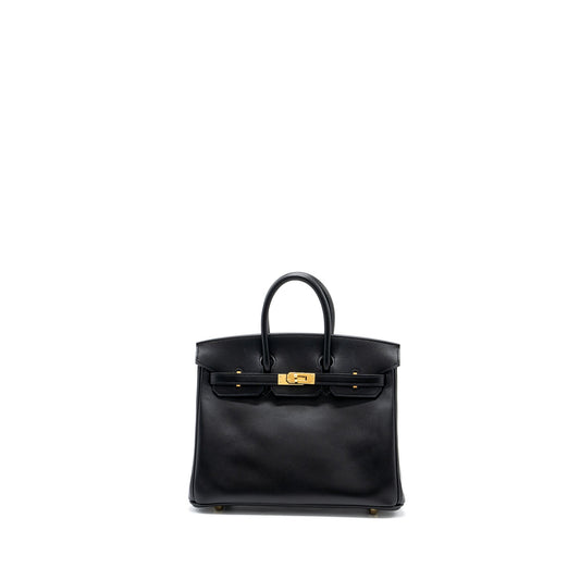 Hermes birkin 25 tadelakt leather black GHW stamp U