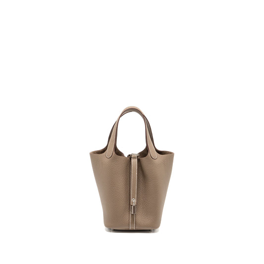 Hermes Picotin 18 Clemence Etoupe SHW Stamp B