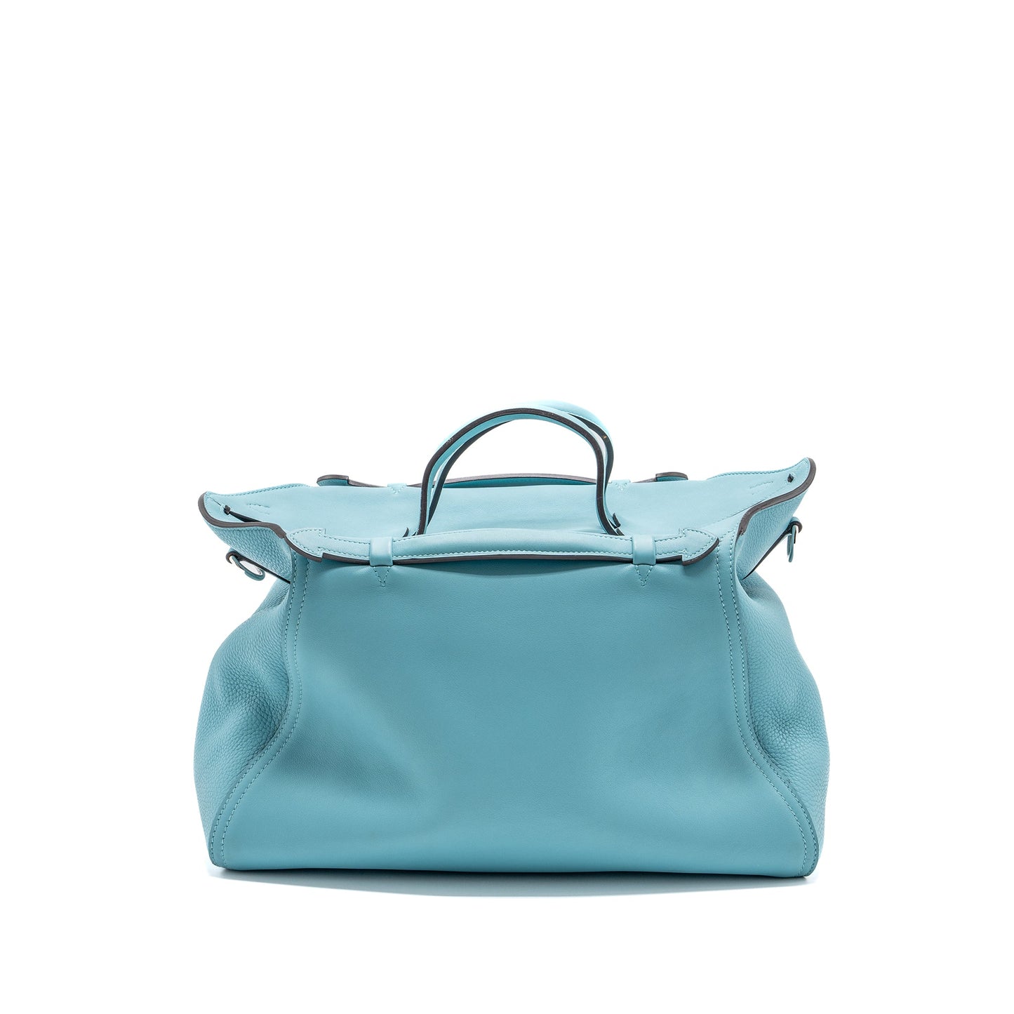 Hermes oxer shoulder bag swift / clemence blue atoll SHW stamp X