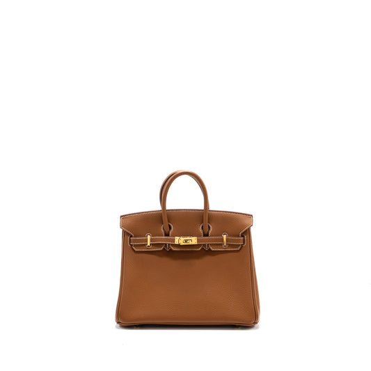 Hermes birkin 25 togo gold GHW stamp X