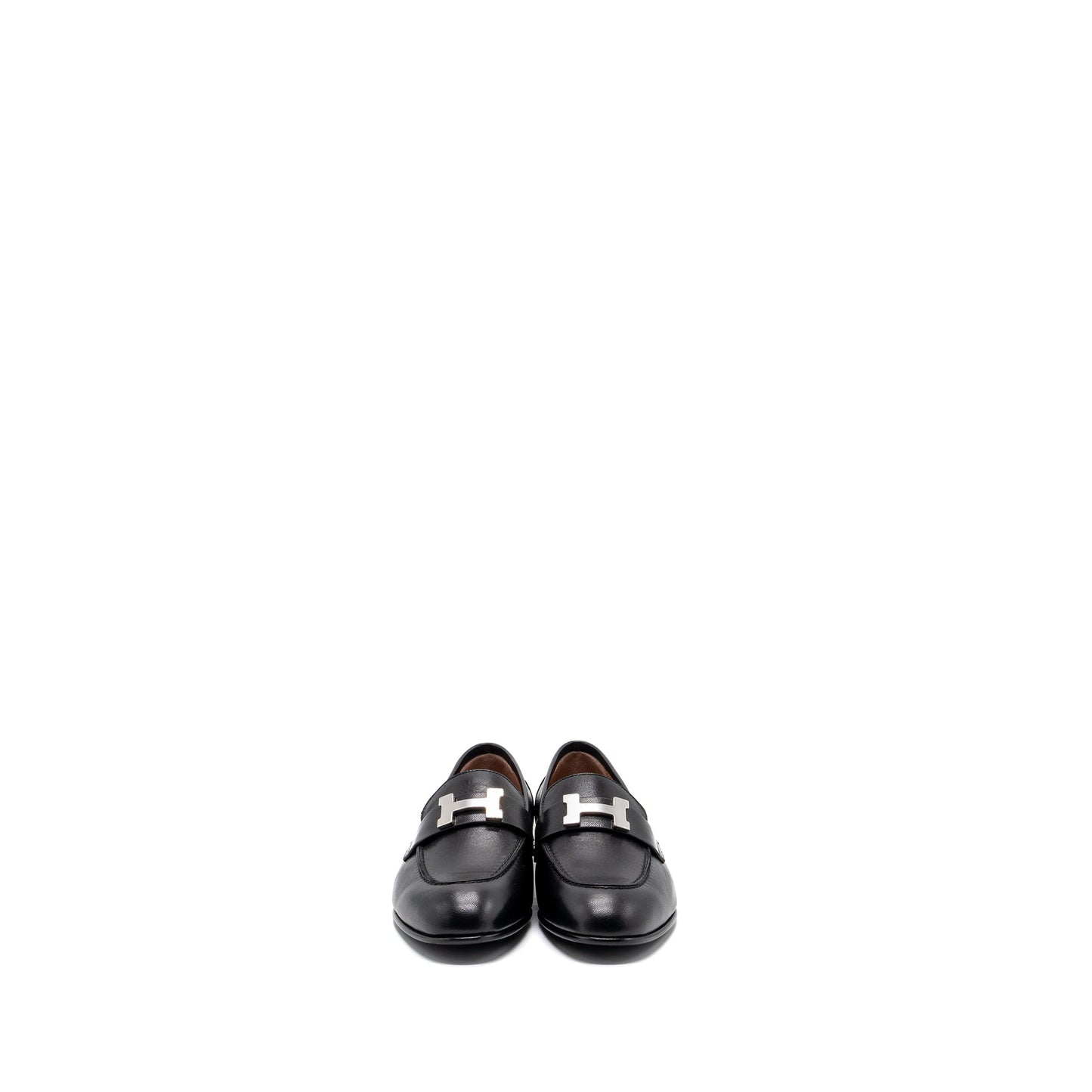 hermes size 37 Paris loafer goatskin black SHW