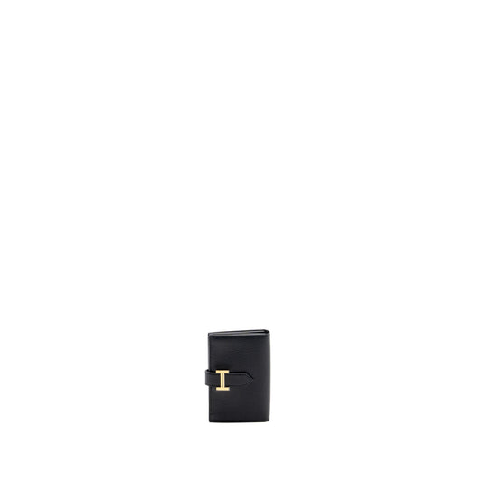 Hermes Bearn Card Holder Epsom Black GHW Stamp Z