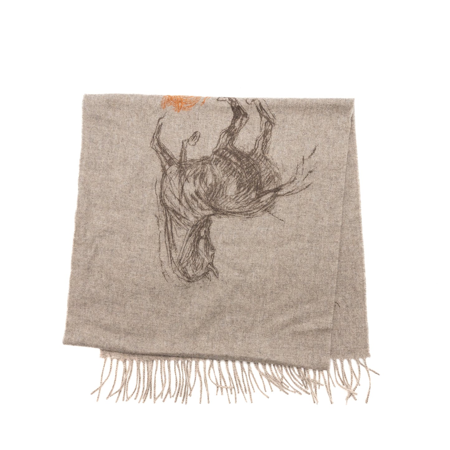 Hermes Pirouette Au Galop Muffler Cashmere Scarf