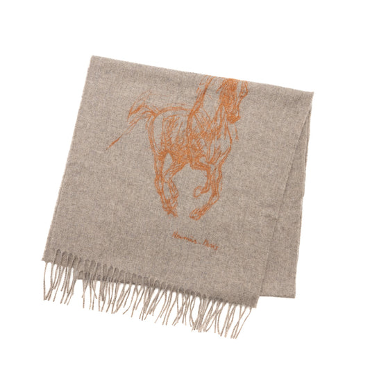 Hermes Pirouette Au Galop Muffler Cashmere Scarf