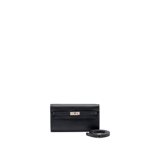 Hermes Kelly To Go Epsom Black SHW Stamp U