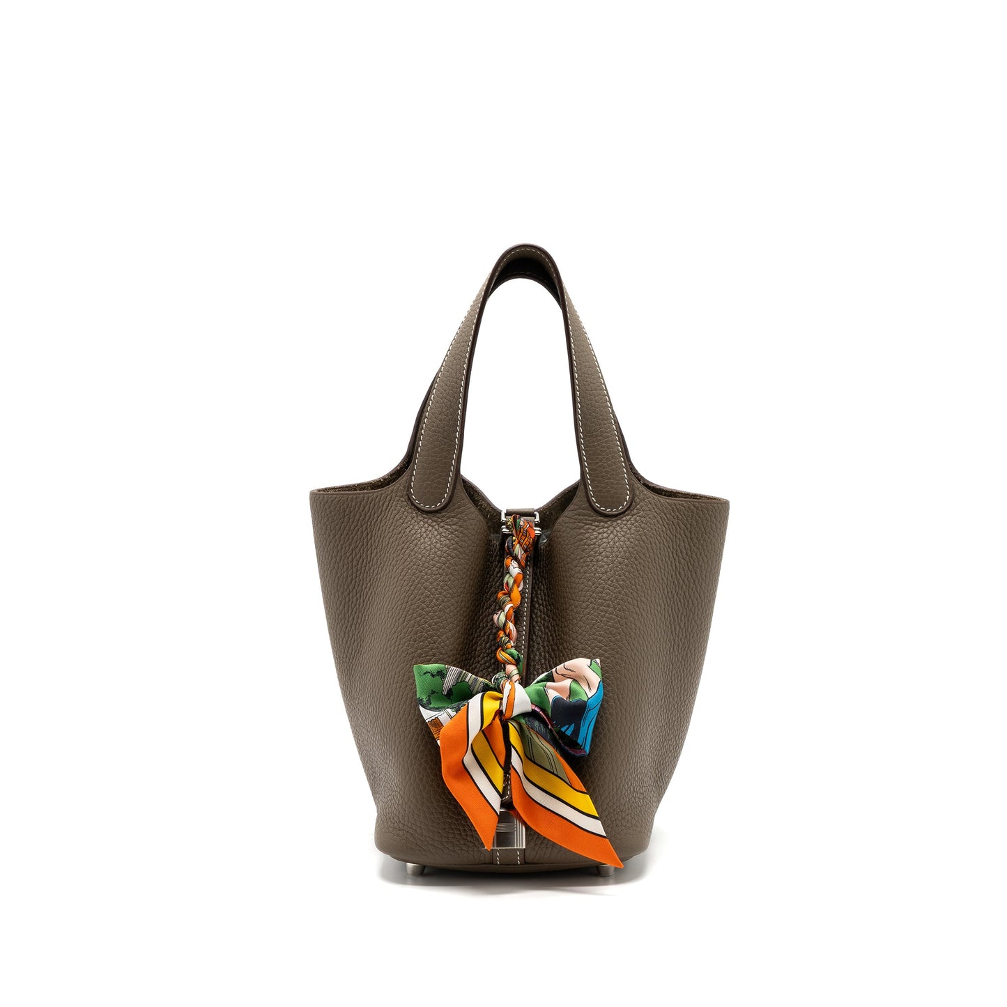 Hermes picotin 18 lock bag clemence etoupe SHW stamp Z