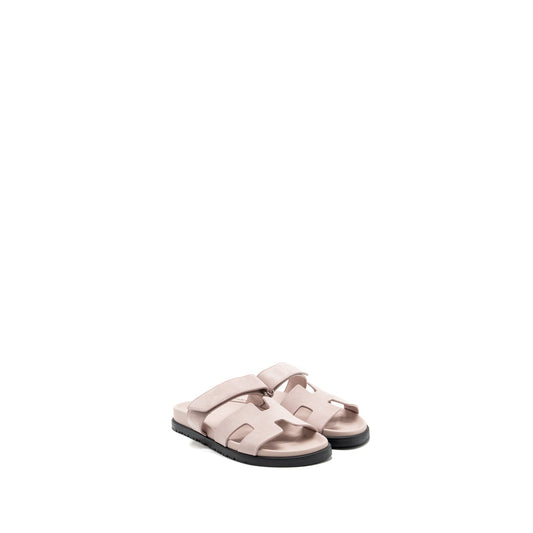 Hermes size 36.5 chypre sandals suede / mauve pale