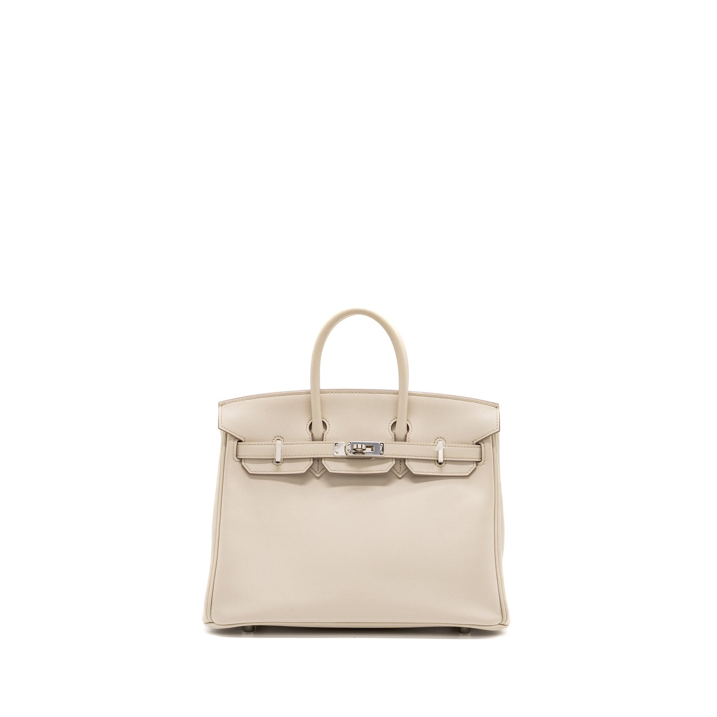 Hermes Birkin 25 Swift Beton SHW Stamp C