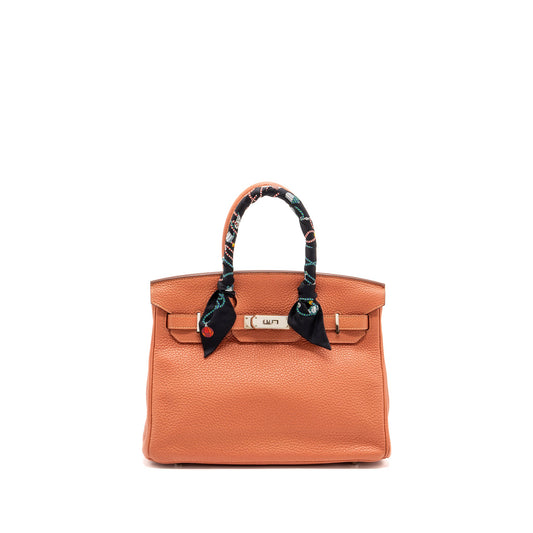 Hermes birkin 30 togo L5 Crevette SHW stamp square Q