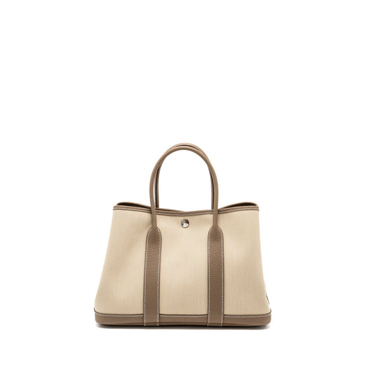 Hermes Garden Party 30 canvas / negonda beton / etoupe SHW stamp B