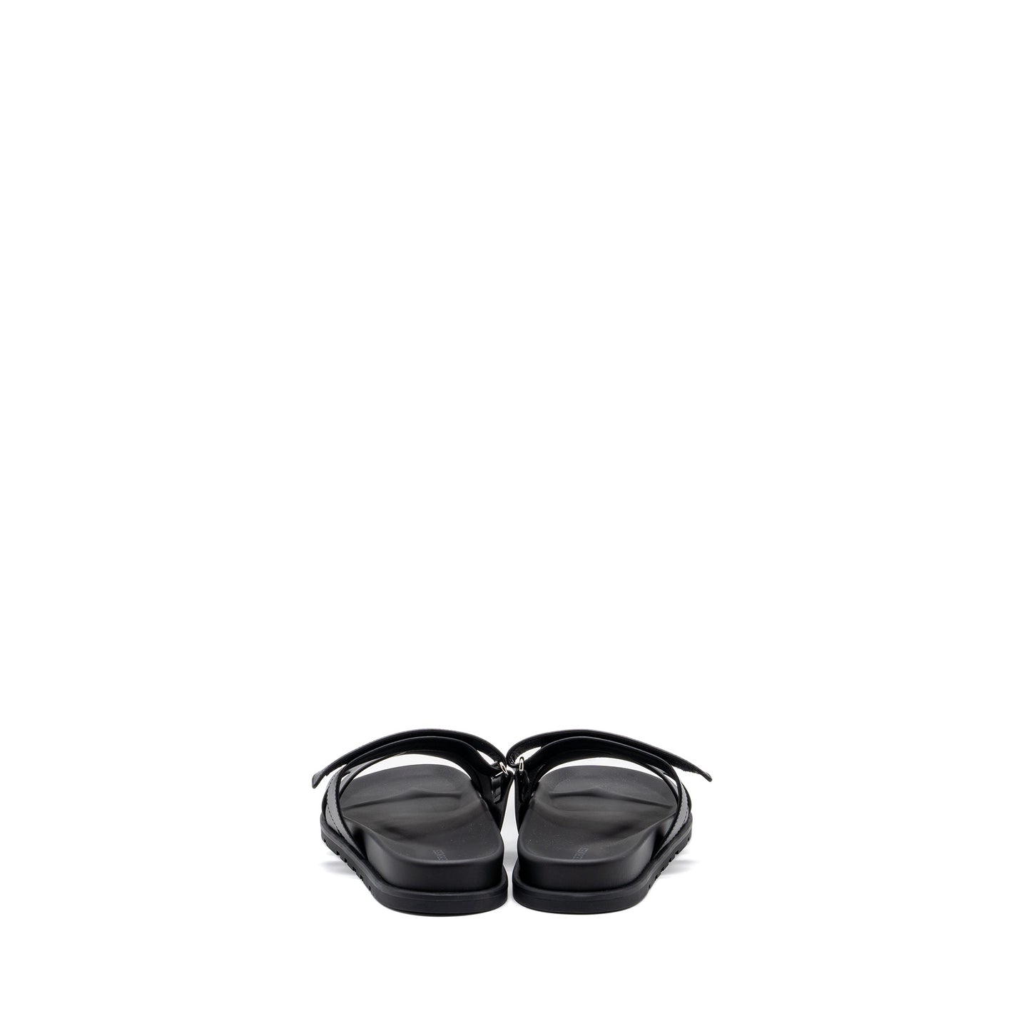 Hermes size 41 chypre sandals calfskin black